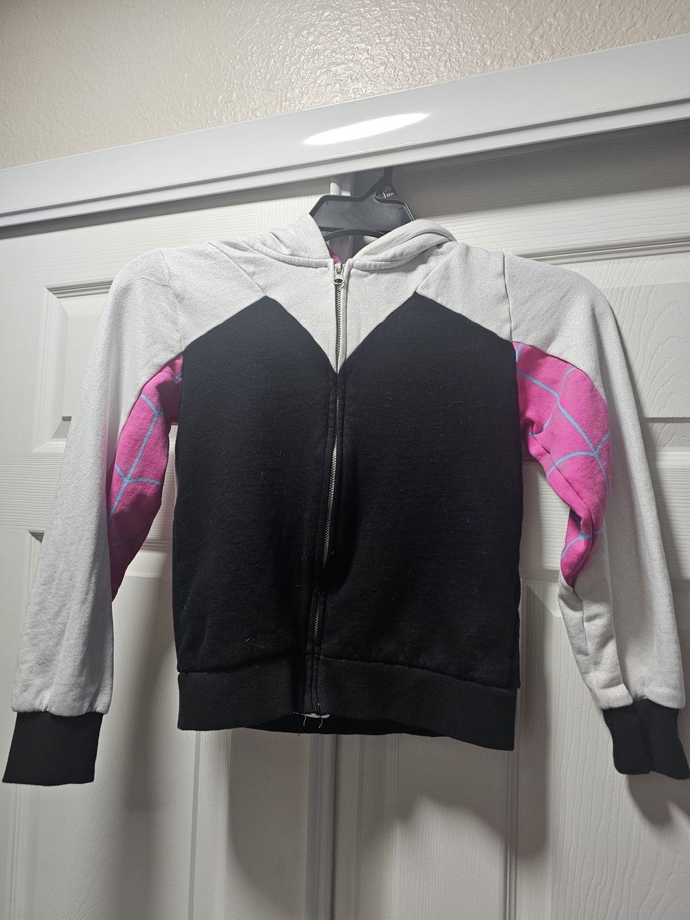 Girls Marvel Ghost-Spider Zip Up Hoodie. Size 9/10